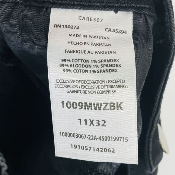 Wrangler Black Dark Wash Bootcut Logo Pockets Denim Jeans Juniors 11 x 32 - Picture 7 of 7